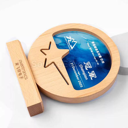 礼品订购实木水晶奖座广告