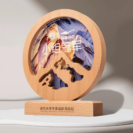 实木水晶奖座