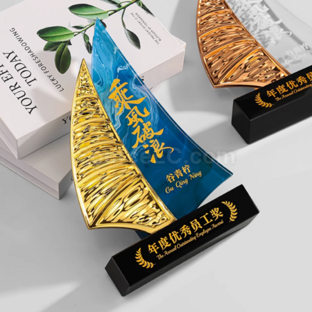 礼品订购水晶獎座广告