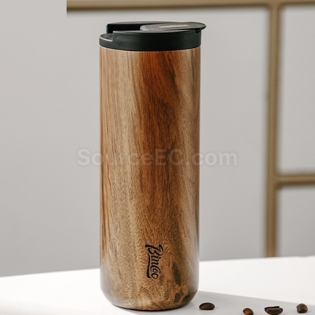 礼品订购木纹便携保温杯广告