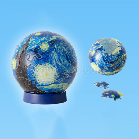 礼品订购定制3D立体灯光球拼图广告