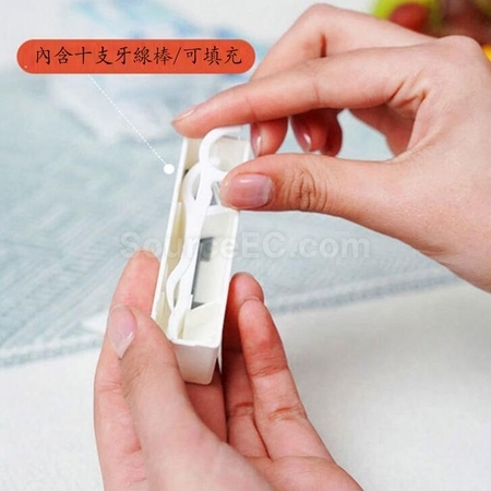 礼品订购Portable Automatic Dental Floss Box With 10 Pieces广告