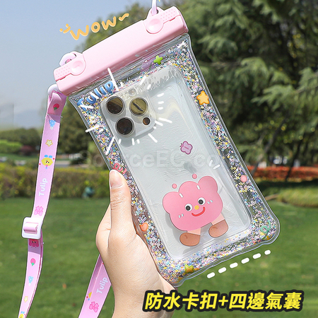 礼品订购双扣卡通气囊手机防水袋广告
