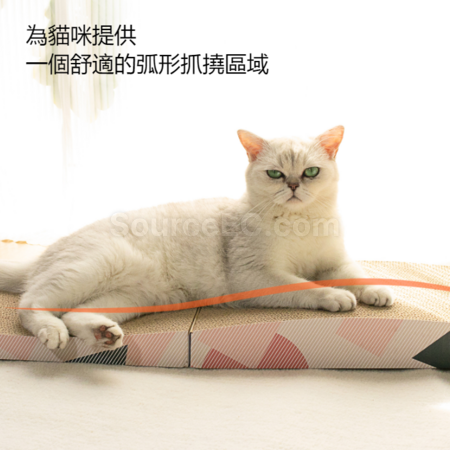 礼品订购瓦楞纸折叠加长猫抓板广告