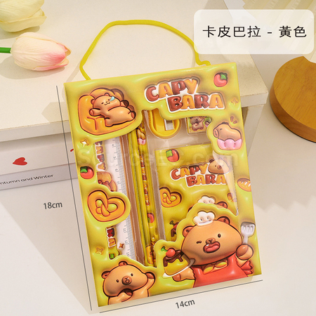礼品订购六合一卡通文具套装广告