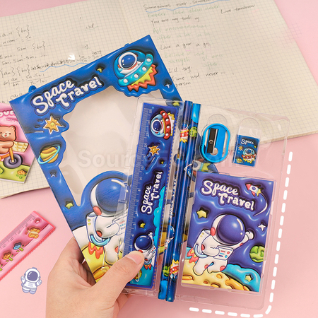 礼品订购六合一卡通文具套装广告