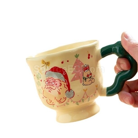 礼品订购圣诞杯创意陶瓷马克杯广告
