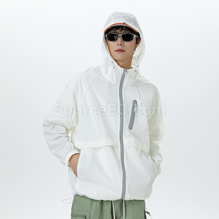 礼品订购夏季户外连帽防晒衣广告