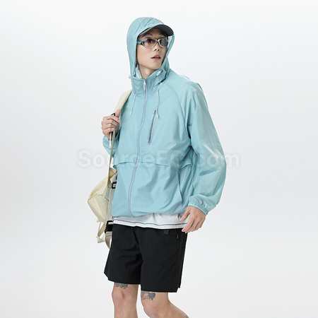 礼品订购夏季户外连帽防晒衣广告
