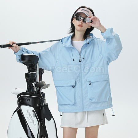 礼品订购夏季户外连帽防晒衣广告