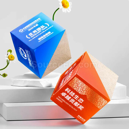 礼品订购大理石树脂奖座广告