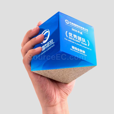 礼品订购大理石树脂奖座广告