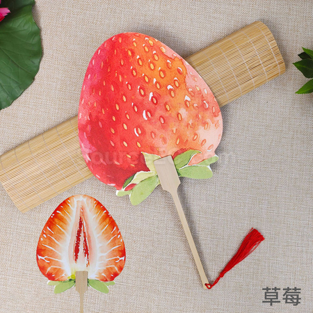 礼品订购夏季爆款热卖水果扇广告