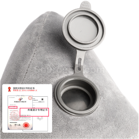 礼品订购U型充气 H连帽护颈枕广告