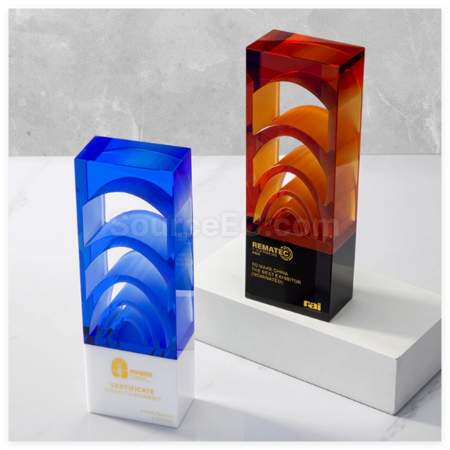 礼品订购琉璃水晶奖座广告
