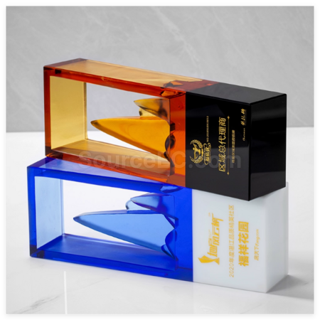 礼品订购琉璃水晶奖座广告