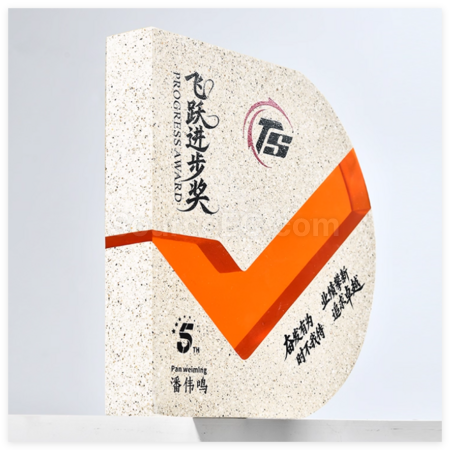 礼品订购大理石水晶奖座广告