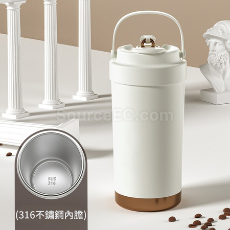礼品订购316不锈钢内胆/陶瓷内胆提手保温杯广告