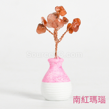 礼品订购迷你小花瓶水晶树广告