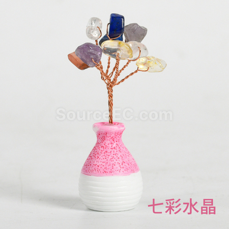 礼品订购迷你小花瓶水晶树广告