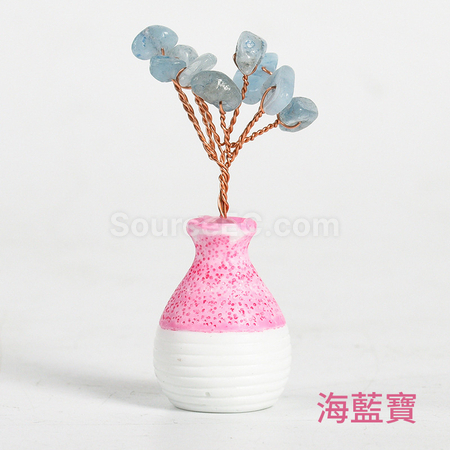 礼品订购迷你小花瓶水晶树广告