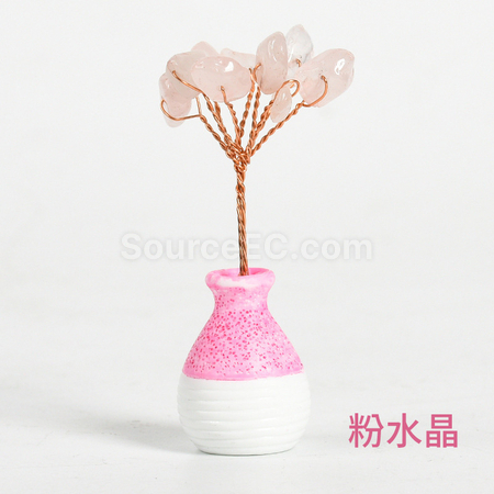 礼品订购迷你小花瓶水晶树广告