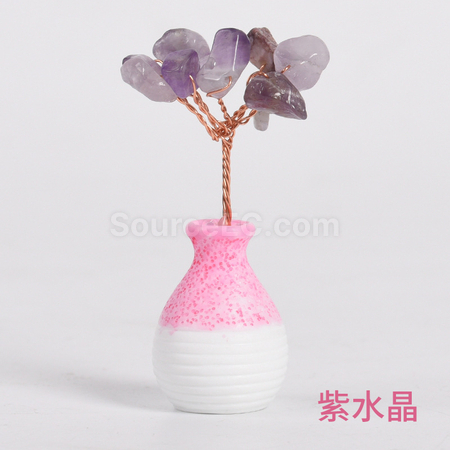 礼品订购迷你小花瓶水晶树广告