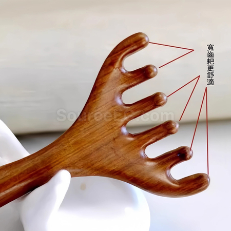 礼品订购木质五爪按摩梳广告