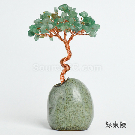礼品订购禅意盆景水晶树广告