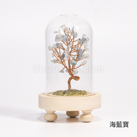 礼品订购水晶树碎石摆件广告
