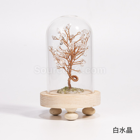 礼品订购水晶树碎石摆件广告