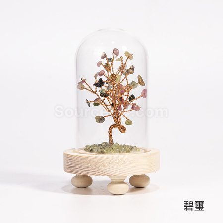 礼品订购水晶树碎石摆件广告