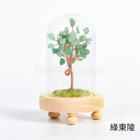 礼品订购水晶树碎石摆件广告