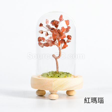 礼品订购水晶树碎石摆件广告