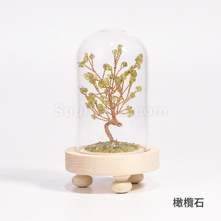 礼品订购水晶树碎石摆件广告