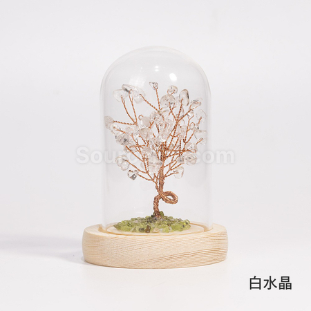 礼品订购水晶树碎石摆件广告