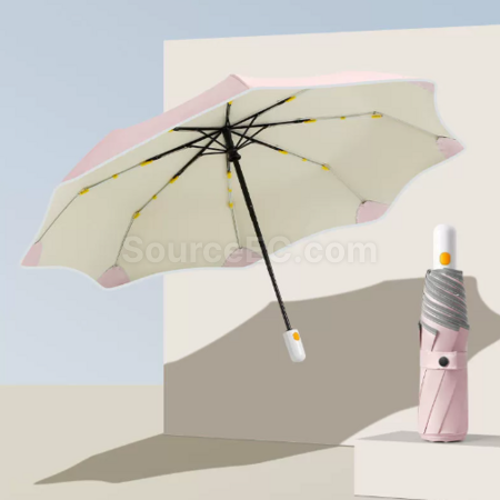 礼品订购圆角全自动折叠雨伞广告