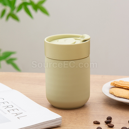 礼品订购旅行硅胶带盖陶瓷杯广告