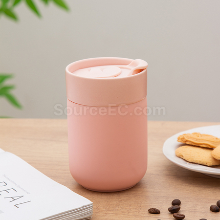 礼品订购旅行硅胶带盖陶瓷杯广告