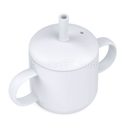 礼品订购吸管杯带盖防烫加厚硅胶杯广告