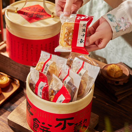 礼品订购手提抱抱桶礼盒广告