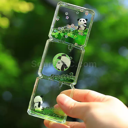 礼品订购解压熊猫油滴沙漏计时器广告