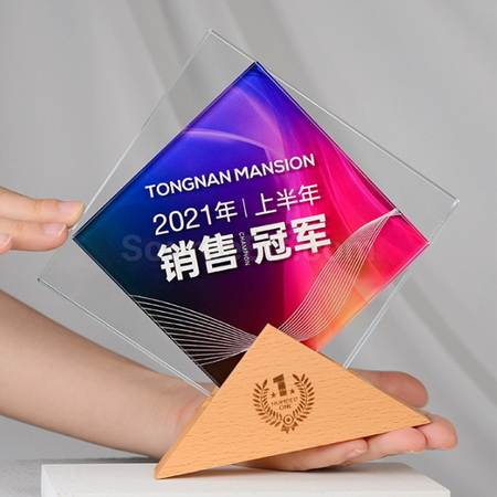 礼品订购水晶奖座广告