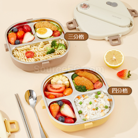 礼品订购304方形保温分格餐盒广告