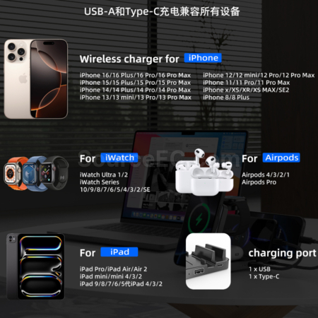 礼品订购磁吸无线五合一多功能折叠手机支架广告