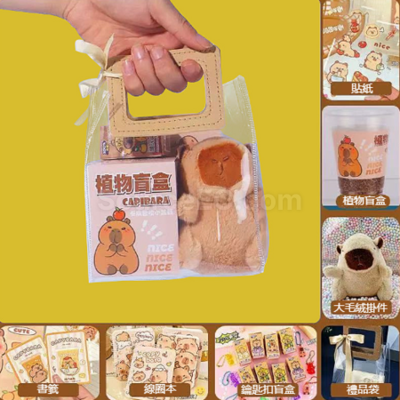 礼品订购卡皮巴拉文具套装广告