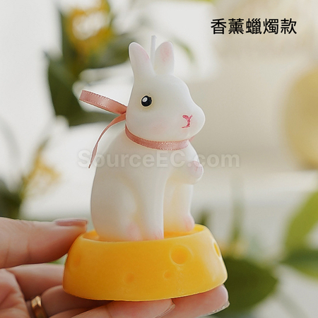 礼品订购月球兔子香薰蜡烛广告