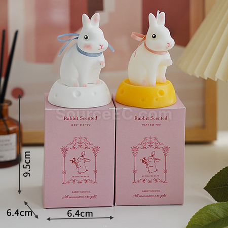 礼品订购月球兔子香薰蜡烛广告