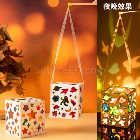 彩色玻璃纸灯笼
