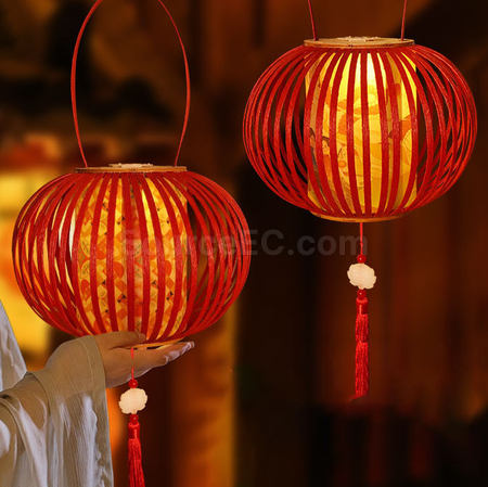 礼品订购中秋手提竹编纸藤灯笼广告